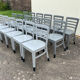 Set of 18 gray bistro chairs