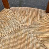 3 chaises bois massif paillées taille enfant