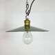 Industrial Green Enamel Light, 1930s
