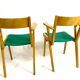 Pair of chair chair bridge design vintage 50