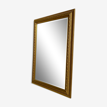 Bevelled mirror with 20th century gold frame - 105x74cm