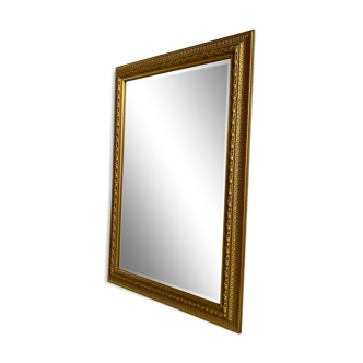 Bevelled mirror with 20th century gold frame - 105x74cm