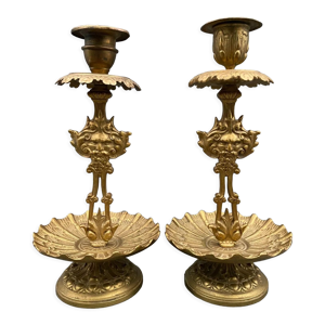 paire de bougeoirs Napoléon - bronze