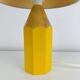 Lampe crayon en bois jaune vintage, style Pierre Sala, pour enfants