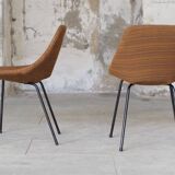 Pair of "barrel" chairs 1965 Pierre Guariche