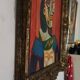 Portrait cubiste vintage d'une femme au chapeau, huile sur toile, rue Picasso