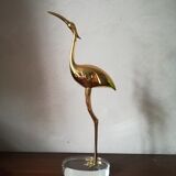 Heron or brass ibis on Plexiglas base