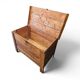 Old blanket chest / storage trunk / pine wood