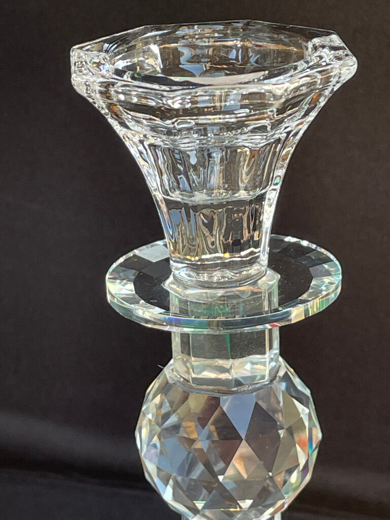 Candle holders - glass or cut crystal