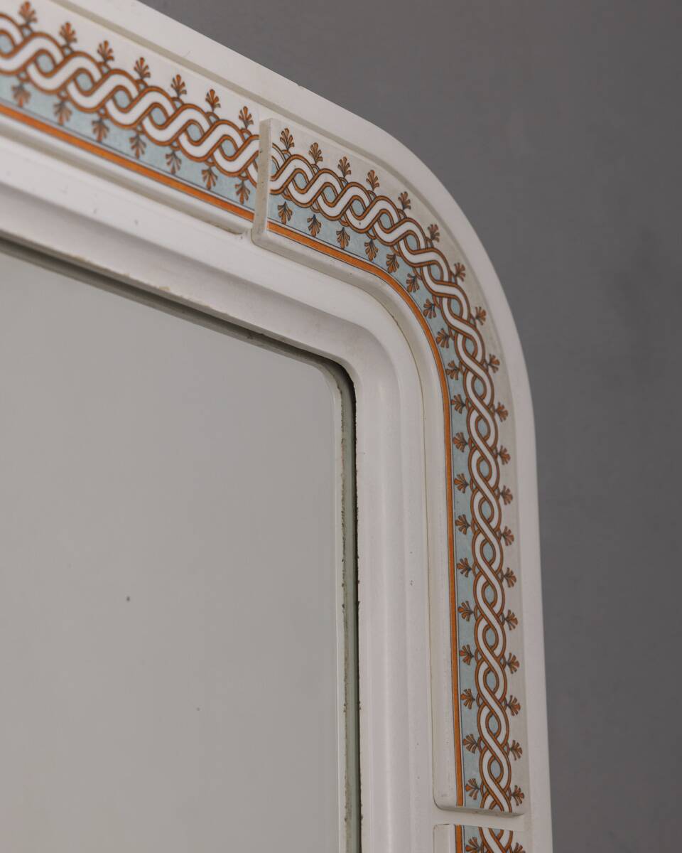 Vintage Plastic Wall Mirror with Carrara Matta, 1970s