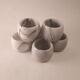 Lot de 6 ronds de serviette en marbre gris