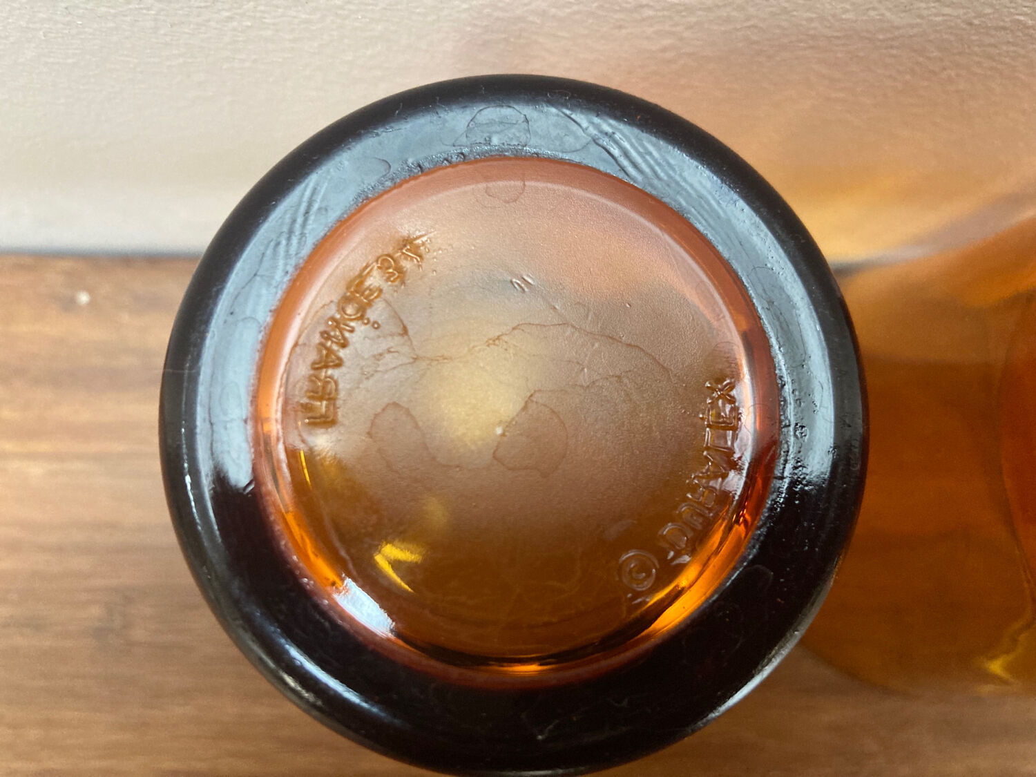 Set of 4 vintage Duralex amber glass water glasses