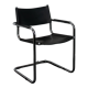 Fauteuil noir, années 70-80
