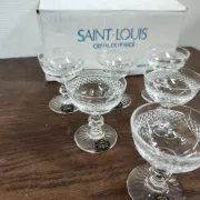 Set of 6 Saint Louis Trianon crystal liqueur glasses