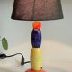 ALABASTER STONE LAMP Blue, Yellow and Red 80s