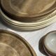 Lot de 20 assiettes en grès brun épais évasées D22,5
