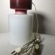 white glass lamp and wine lily. vintage 60/70. Very good condition.