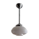 Art Deco french 1930 s in white cloud Clichy glass ceiling lamp
