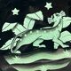 Collection, Art Deco Panther plate by Ilse Claesson, Sweden, early 20th century