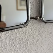 Vintage 1960 triptych barber mirror silvered Arpin - 28 x 70 cm
