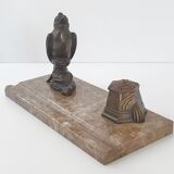 Art Deco marble inkwell & regulates