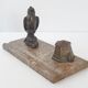 Art Deco marble inkwell & regulates