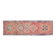 1970s Vintage Turkish Handmade Wool & Cotton Pink Runner Rug 94x306