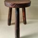 Solid wood tripod stool