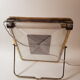 Bright mirror, frame gold and chrome, brass 30 years - 30x36cm