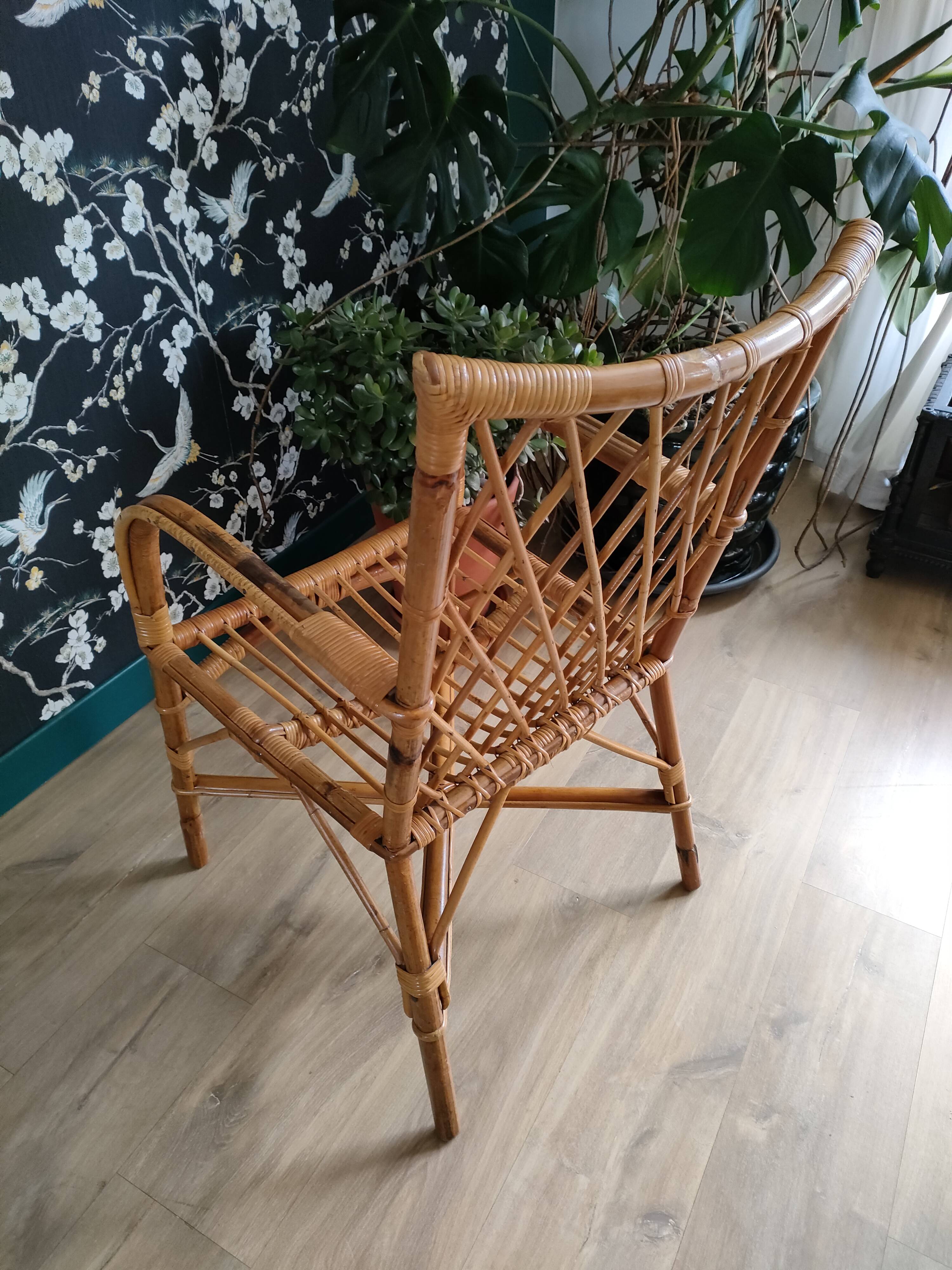 Rattan armchair
