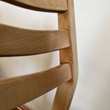 Set of 4 ribbed fabric chairs