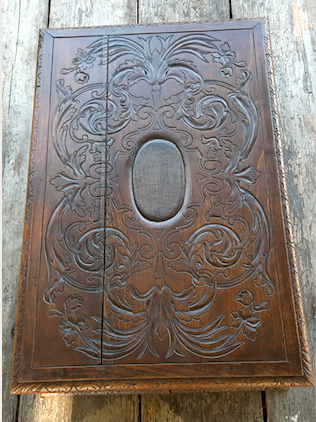 Large carved wooden box