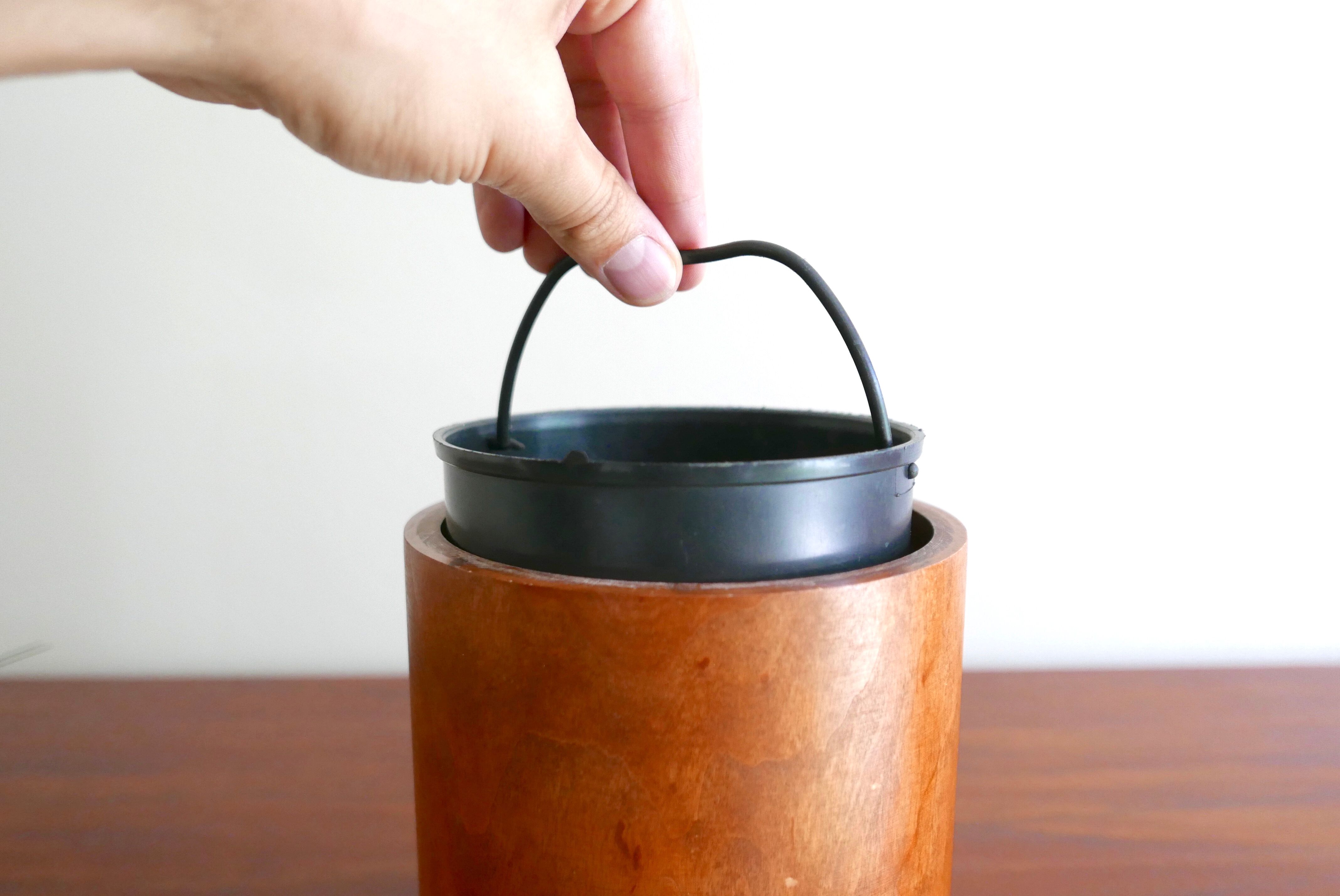 Wooden ice bucket, 50 years
