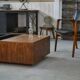 Table basse bar en palissandre 1970