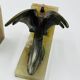 Art Deco Paradise Bird Bookends in Onyx