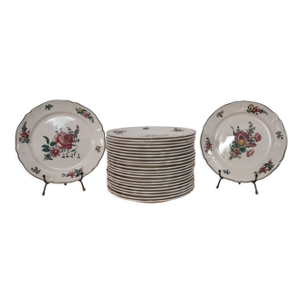 Set of 6 old flat ceramic plates VILLEROY and BOCH "Alt Strassburg"