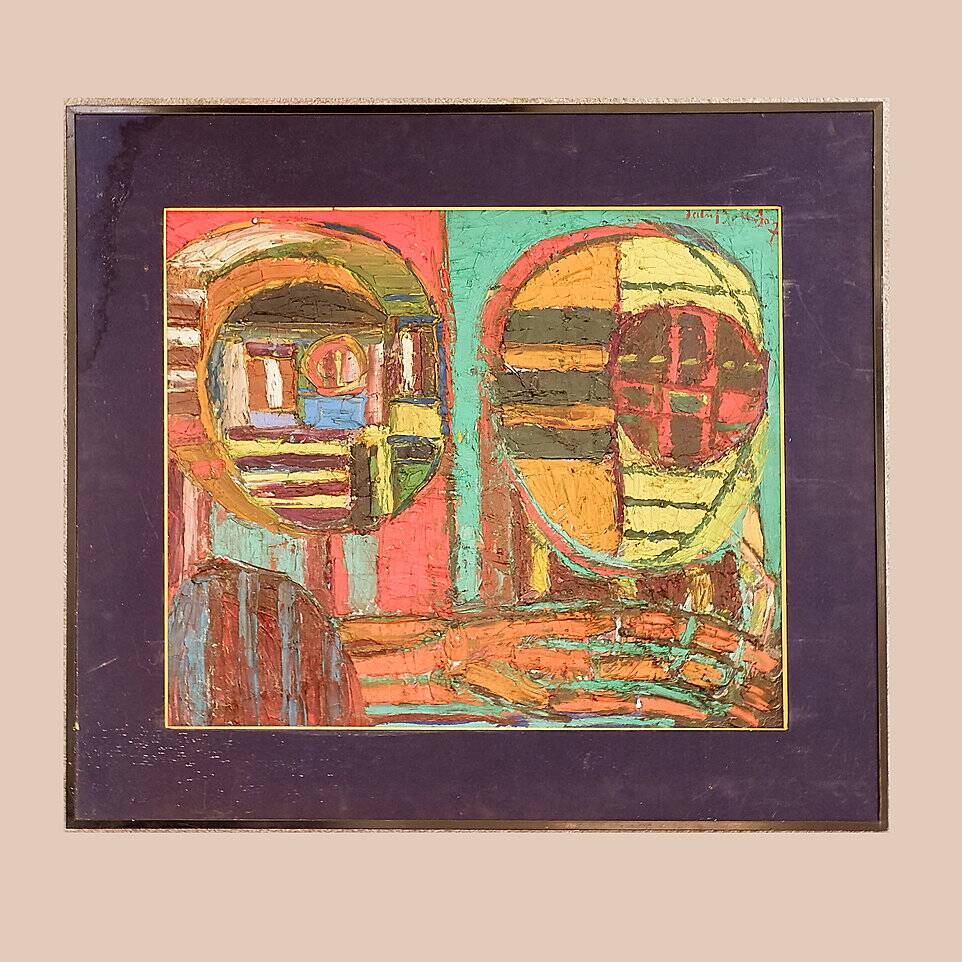 Patrick BOUDON (1944-2019) "Humanoid" oil on canvas