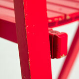 Pair of folding chairs in beech wood