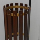 Italian umbrella stand from the 50s, wood and metal