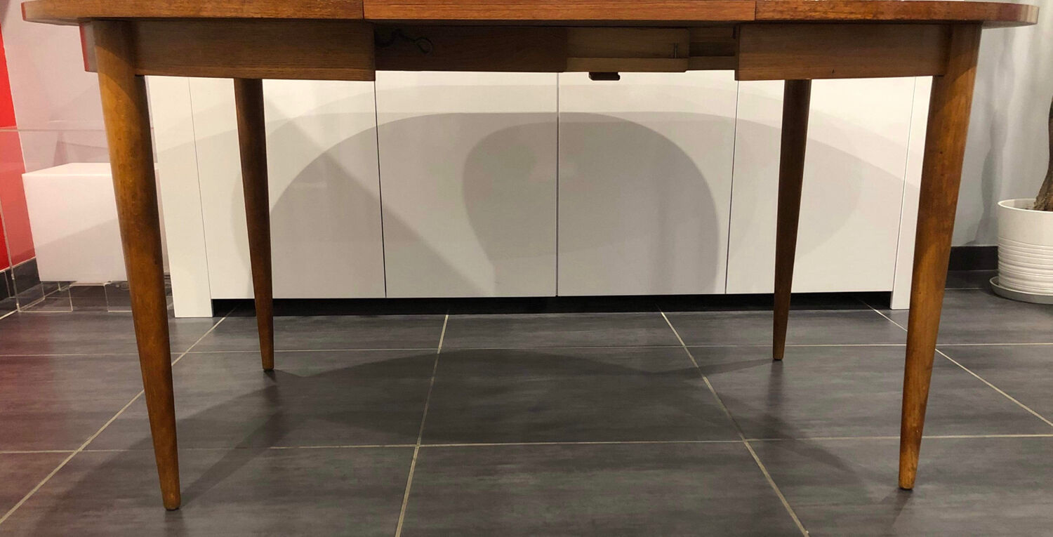 Scandinavian extendable teak table 1970s