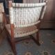 Armchair wood oak and braided rope bauhaus 1930