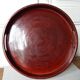Japanese tray in red lacquered wood