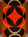 Oblivion lampshade H38 D20 - vintage 70's fabric