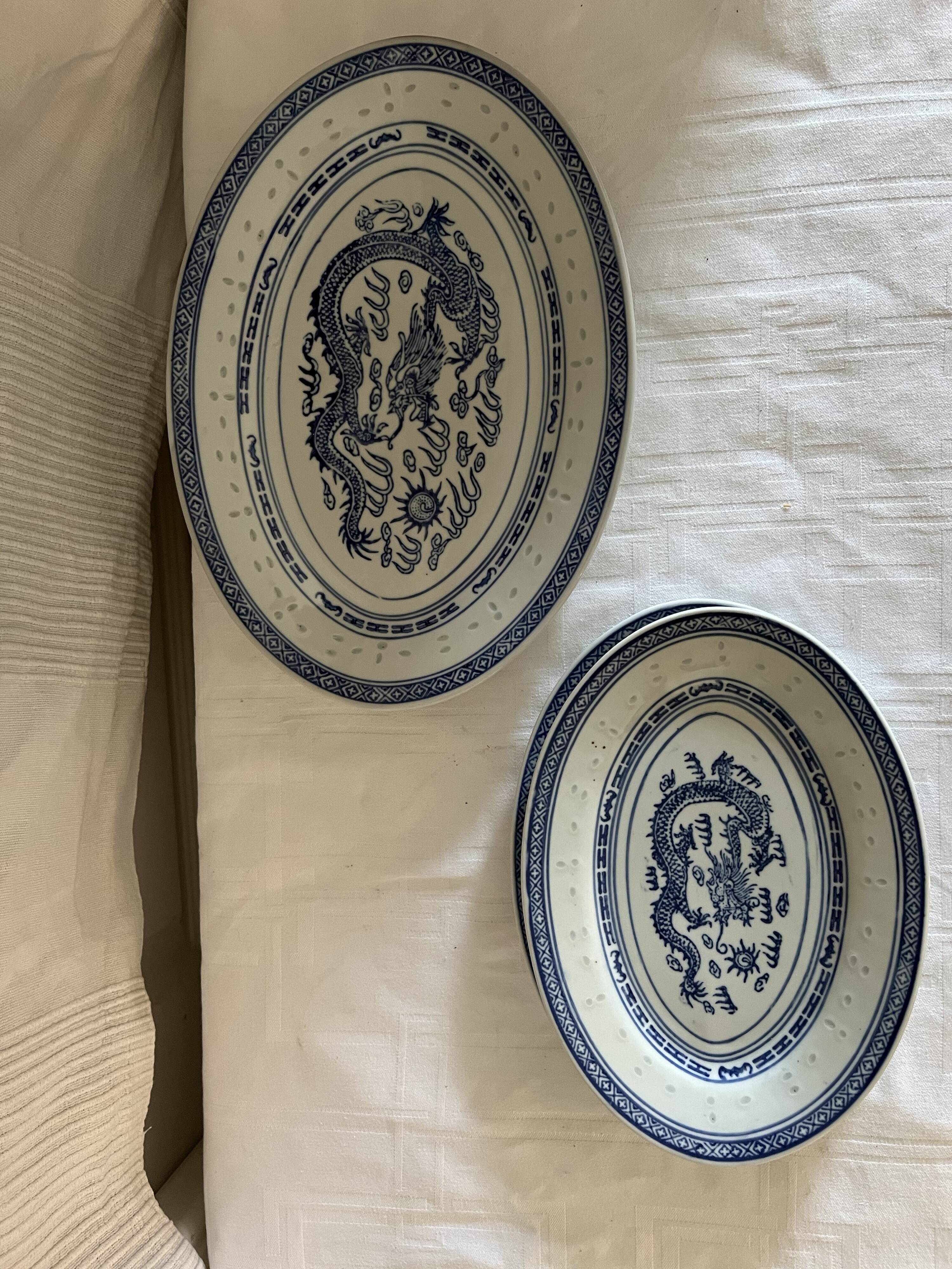 Service vintage porcelaine chinoise