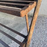 Industrial straight iron staircase loft workshop