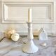 Antique porcelain candle holder
