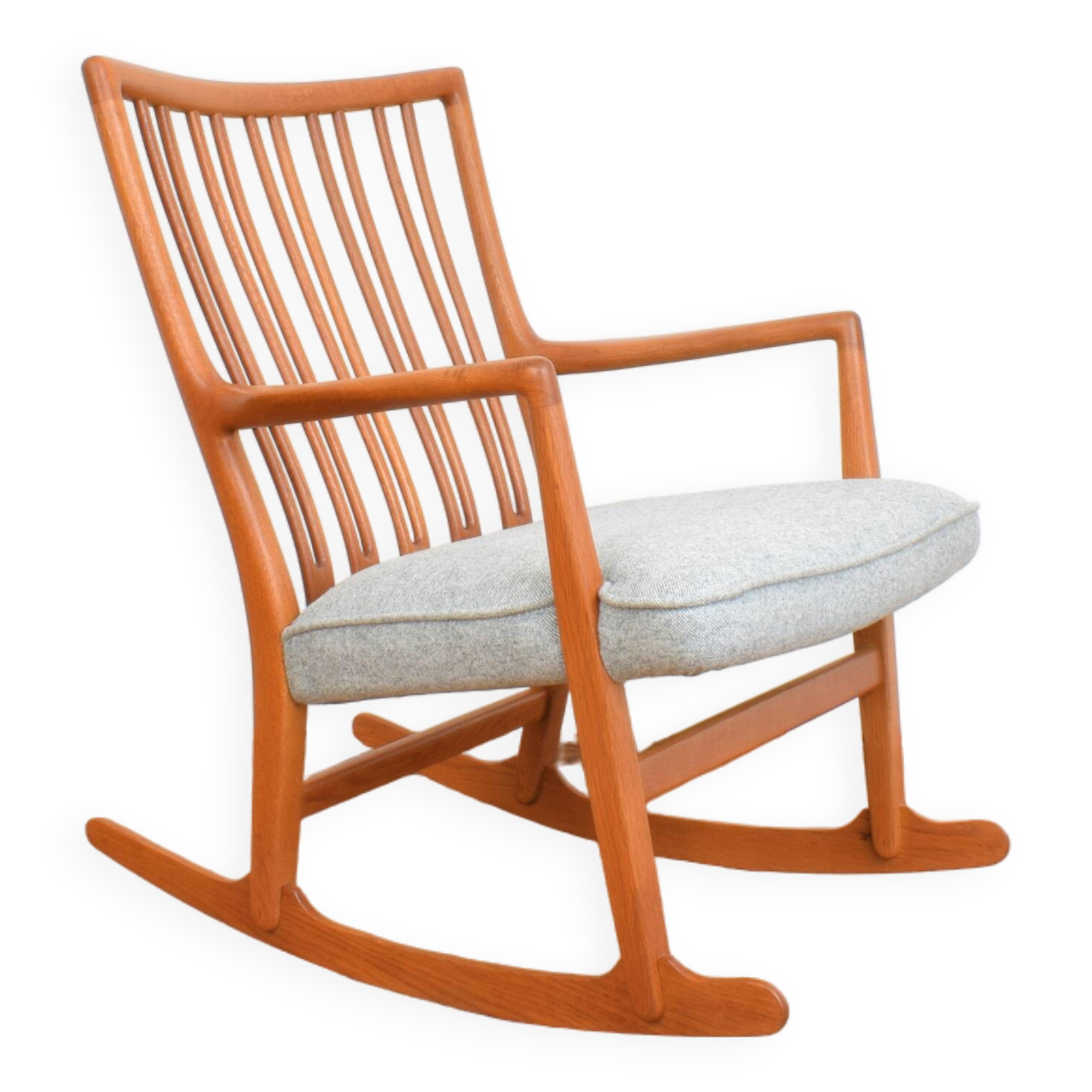 Oak ML33 Rocking Chair by Hans J. Wegner for A/S Mikael Laursen, 1950s