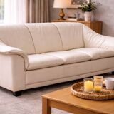 Vintage 2-Piece Leather Sofa Set — 2-Seater + 3-Seater — Second Half of the