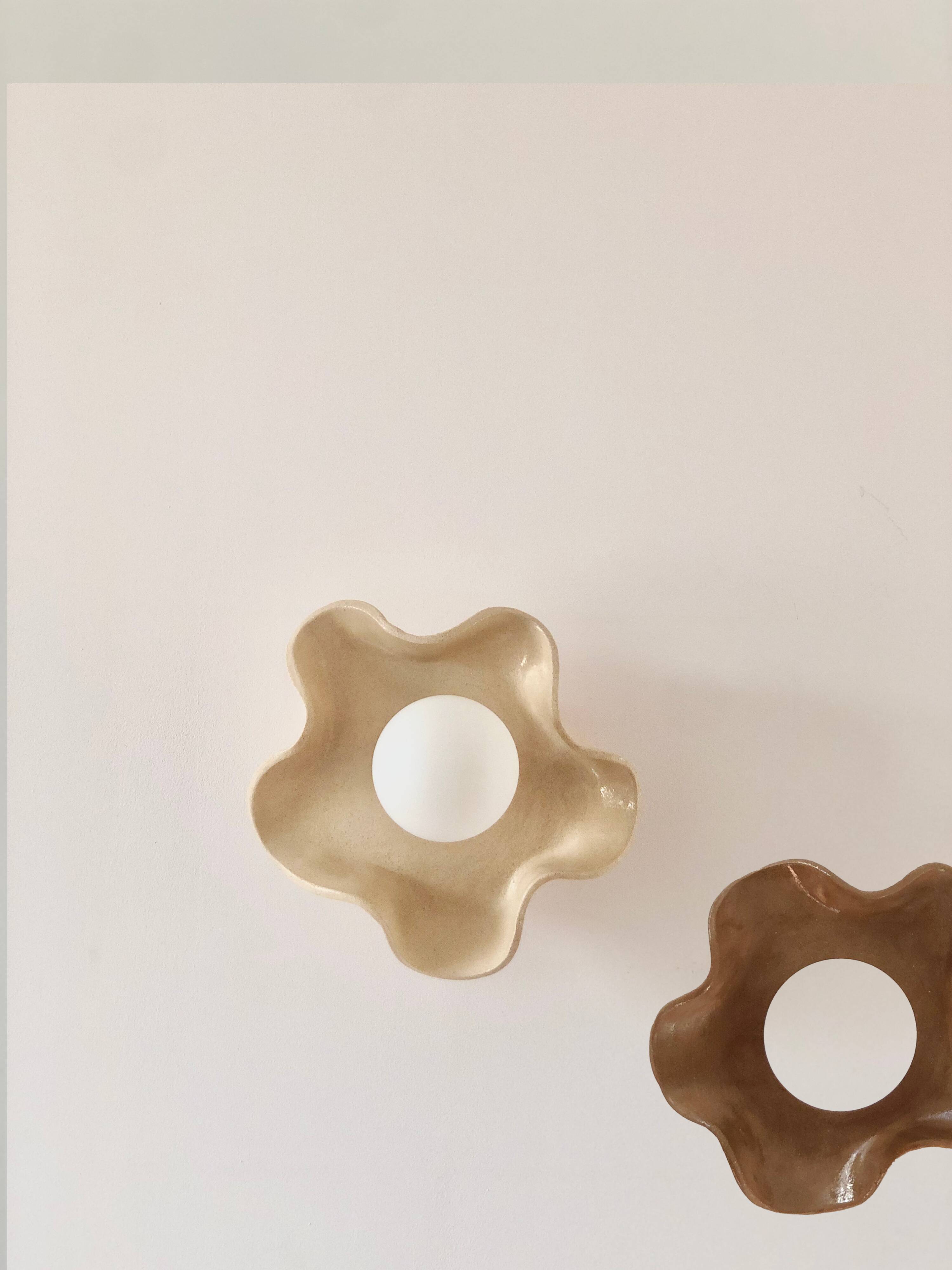 Jelly Ceramic Wall Light - Coconut Square - Chocolate