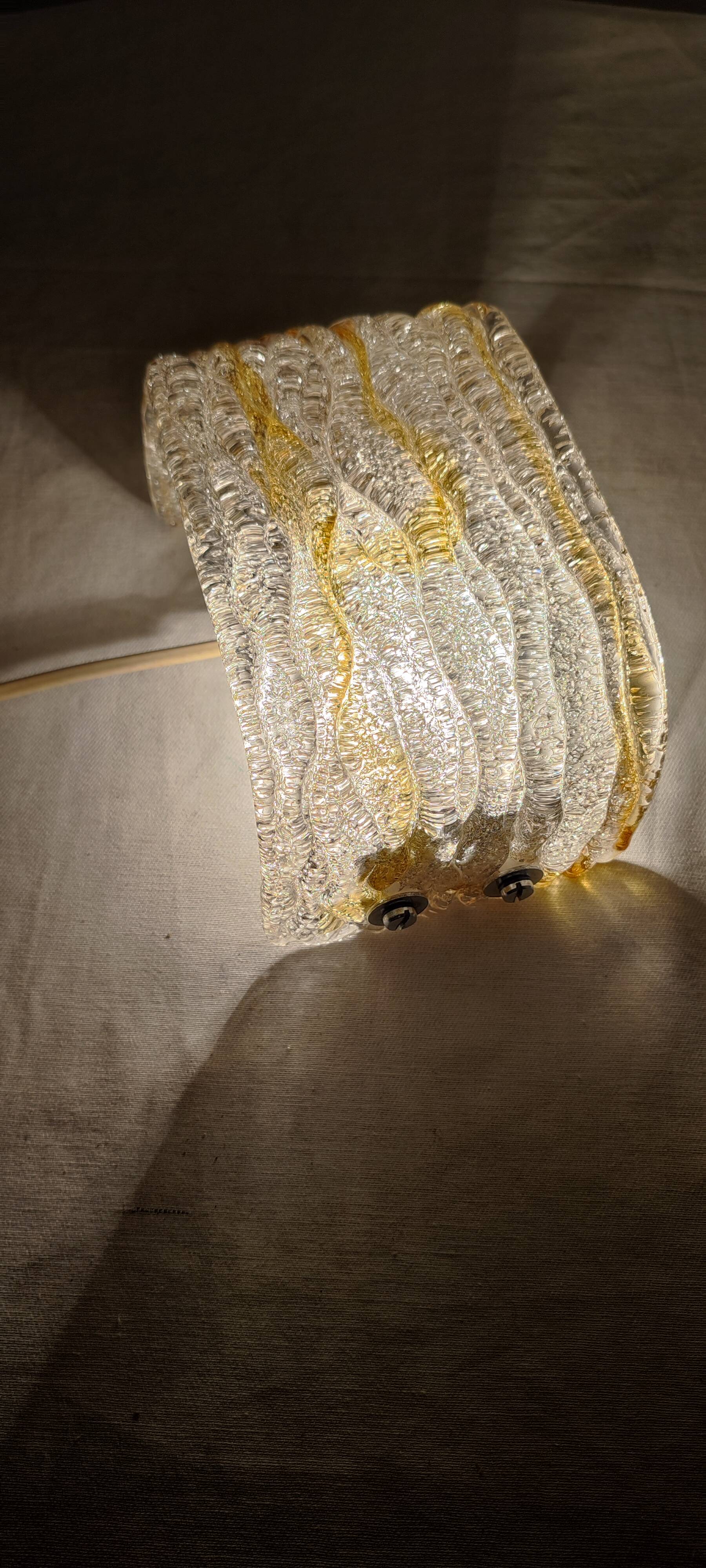 Murano glass wall lamp. Italy, 1960s.